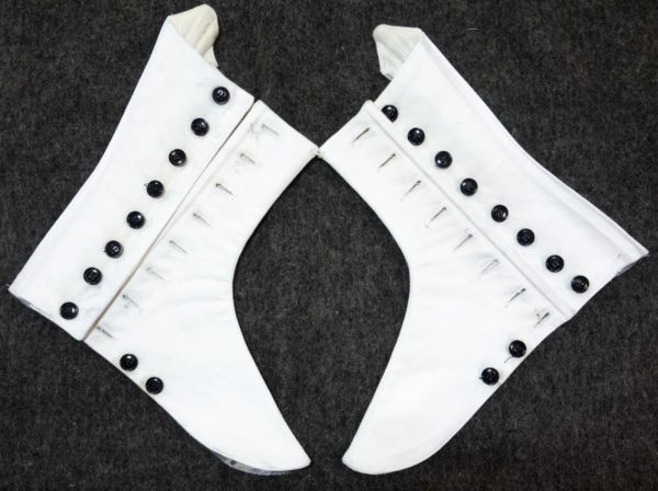 British army surplus Scottish Highland White Gaiters Kilt Brouges Canvas Spats