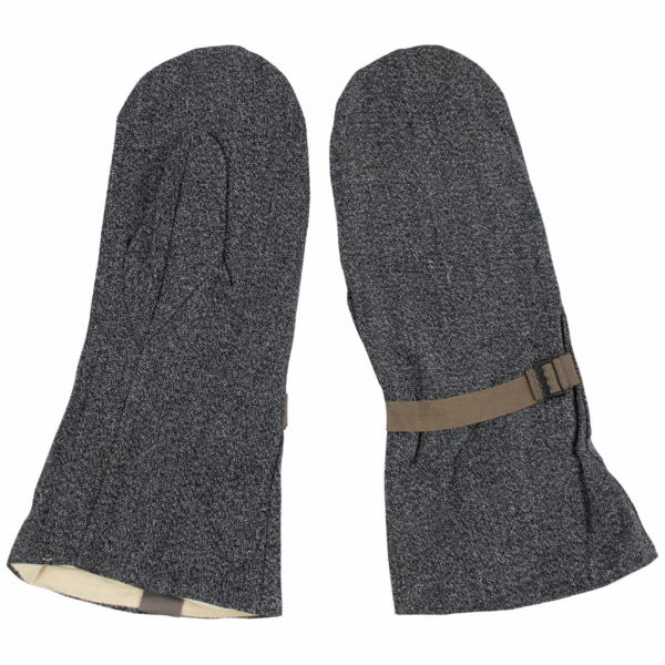 Vintage Swiss military surplus grey lined cold weather over mitts gloves