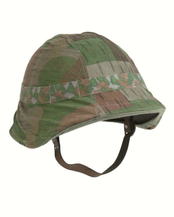 Swiss army surplus M18 steel combat helmet with camouflage cover