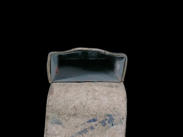 Vintage Italian army surplus leather belt worn ammunition ammo pouch - Image 2