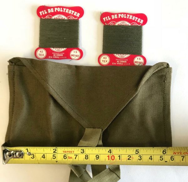 Vintage french military surplus sewing pouch plus thread - Image 2