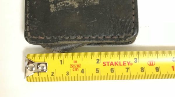 French army surplus vintage black leather cartridge pouch - Image 2