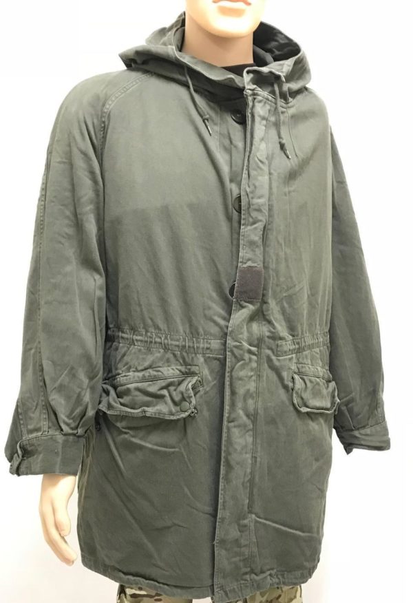 French army surplus F1 S300 lined parka olive green