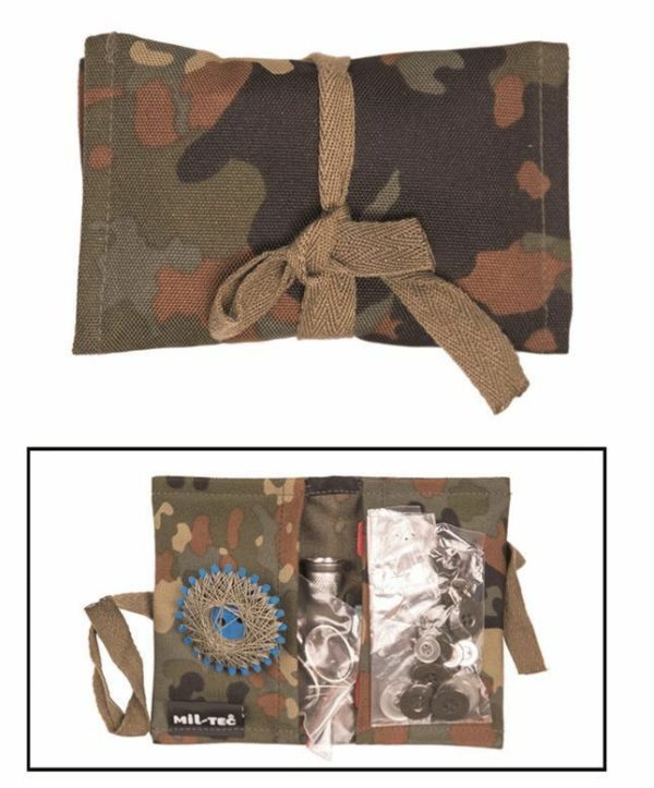 NEW German army flecktarn camouflage pattern sewing repair kit