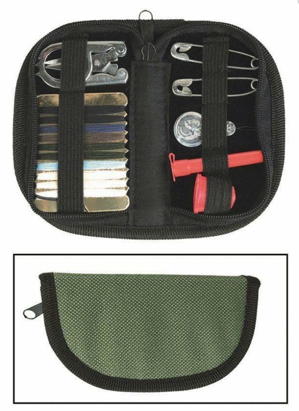 MILTEC olive green super compact folding sewing kit cadet travel camping cadet