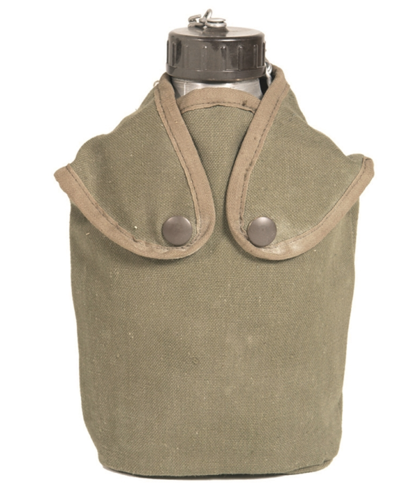 Genuine French Army Surplus Field Flask/Canteen Plus Cup and Cover Aluminium - Image 2