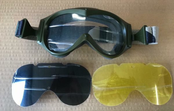 French army surplus issue goggles, NEW, case plus lenses