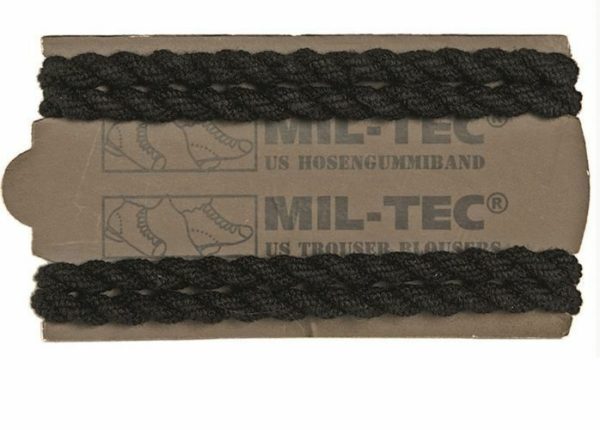 BLACK 2 PAIRS  MILITARY LEG TROUSER TWISTS ELASTIC BUNGEE ARMY CADET  KIT