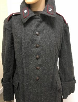 Vintage soviet eastern block army grey wool  coat greatcoat full length