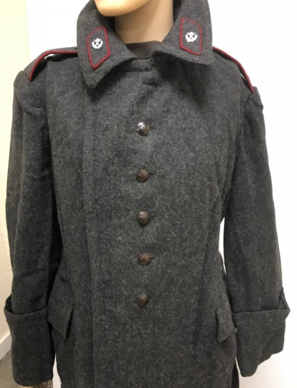 Vintage soviet eastern block army grey wool  coat greatcoat full length