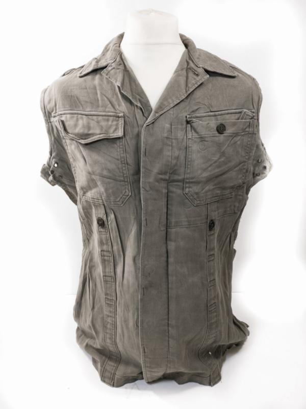 German army surplus sleevelsee MOLESKIN vest olive green