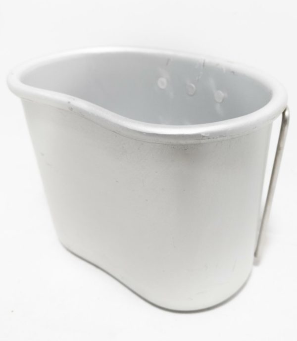 Belgian army surplus aluminium drinking cup mug folding handles