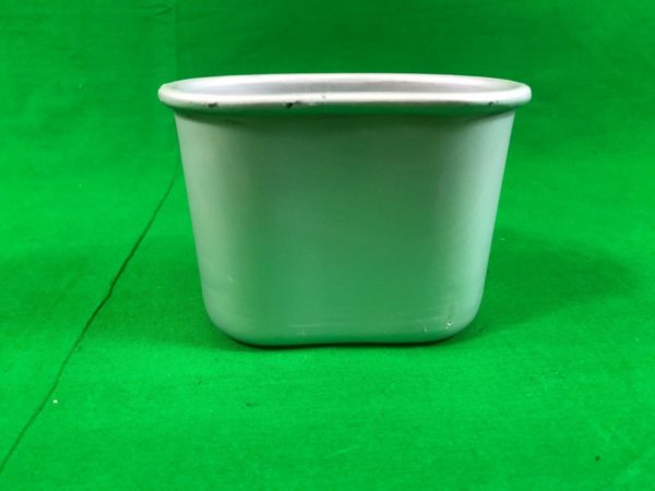 Belgian army surplus aluminium drinking cup mug folding handles - Image 2