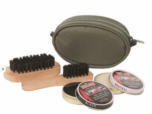 Compact shoe cleaning kit from MILTEC of Germany camping cadet hiking military