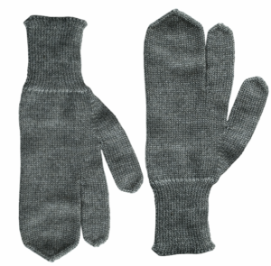 Swedish army surplus 3 finger wool gloves