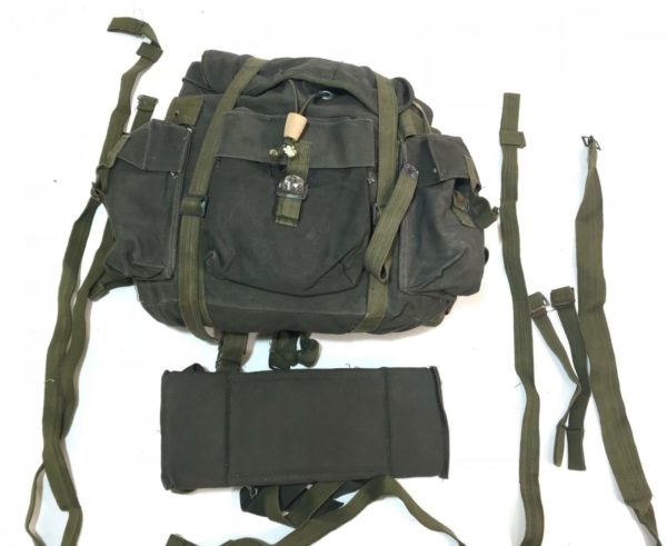 Turkish amry surplus vintage canvas olive green backpack - NEW/OLD stock