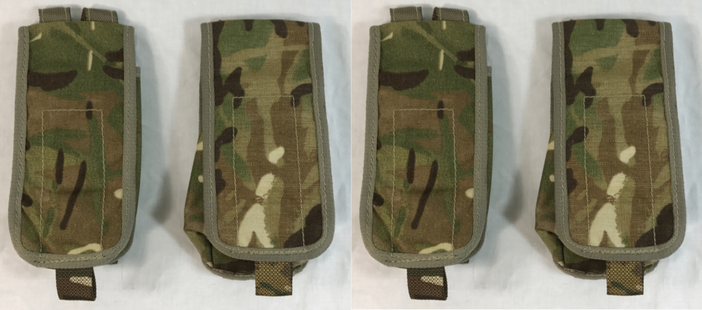 2 x British army surplus large mtp camouflage molle osprey pouches G1