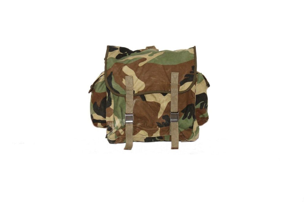 East European army surplus woodland camouflage backpack rucksack