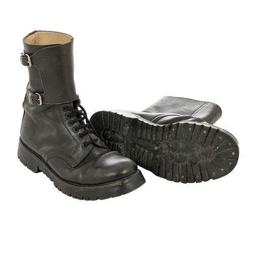 Large size New Italian army boots Black leather paratrooper para military combat 