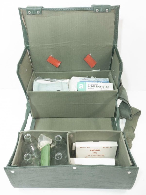 East European army surplus medical field first aid kit and contents - UNISSUED - Image 2