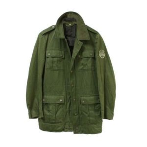 Hungarian army surplus olive green cotton field jacket used
