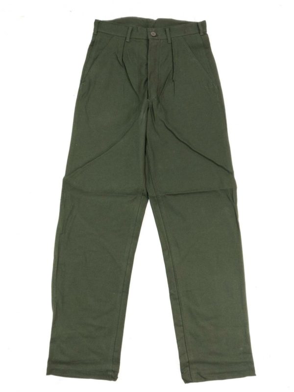 Genuine Swedish Army Surplus Olive Green Trousers