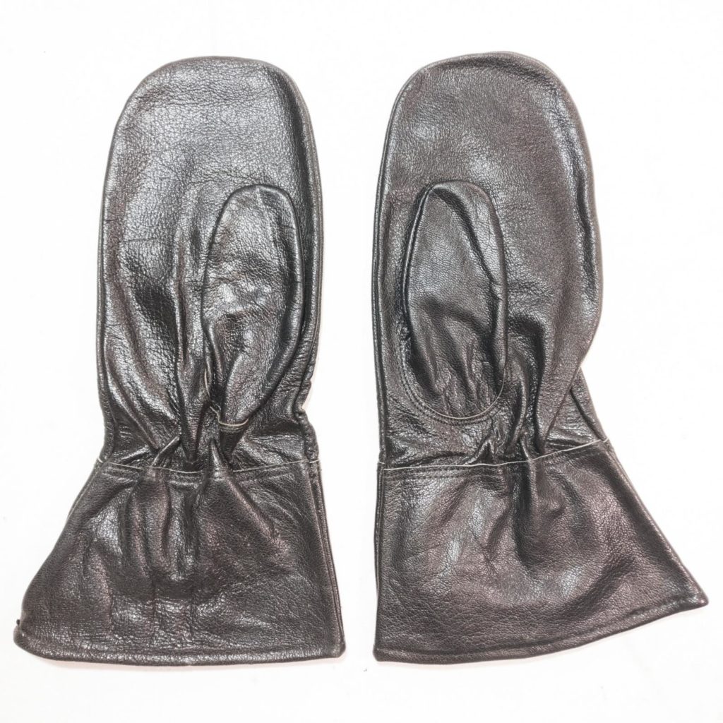 German army surplus black vintage leather mitts gloves Surplus & Lost