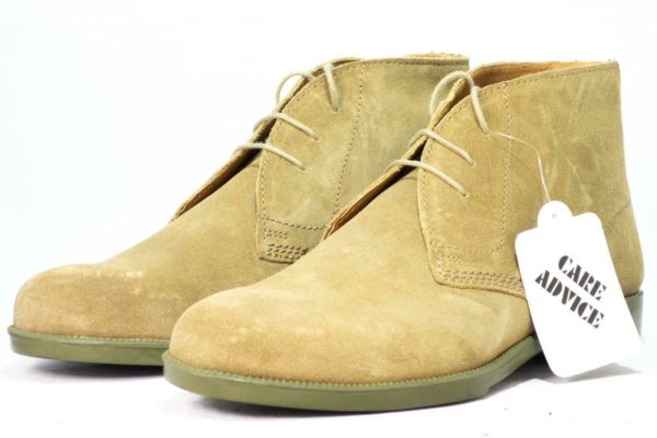 NEW BRITISH ARMY SURPLUS ISSUE TAN SUEDE DESERT BOOTS SIZER 9m