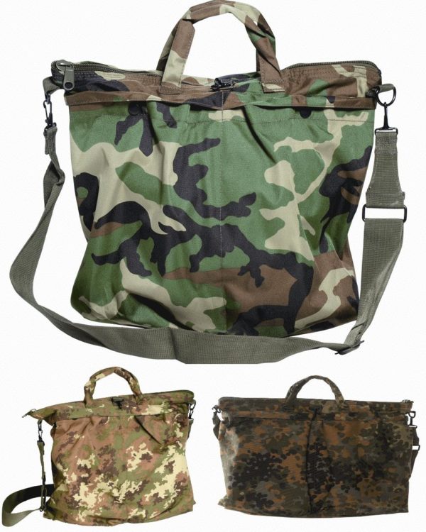 U.S. flying flight pilots helmet shoulder bag - range of colours