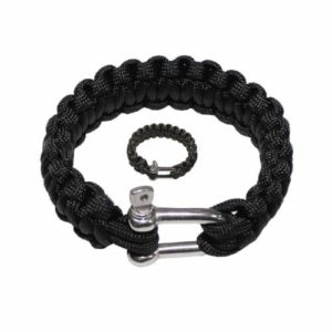 Classic PARACORD para cord bracelet with SHACKLE  range of colours/sizes *22mm*