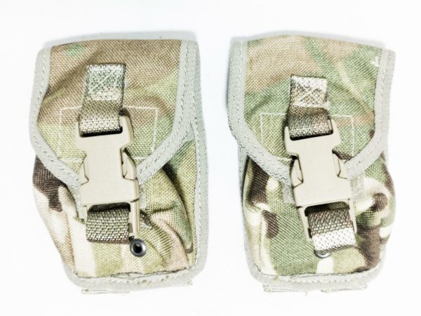 2 x British army surplus MTP camo grenade pouches GRADE 1