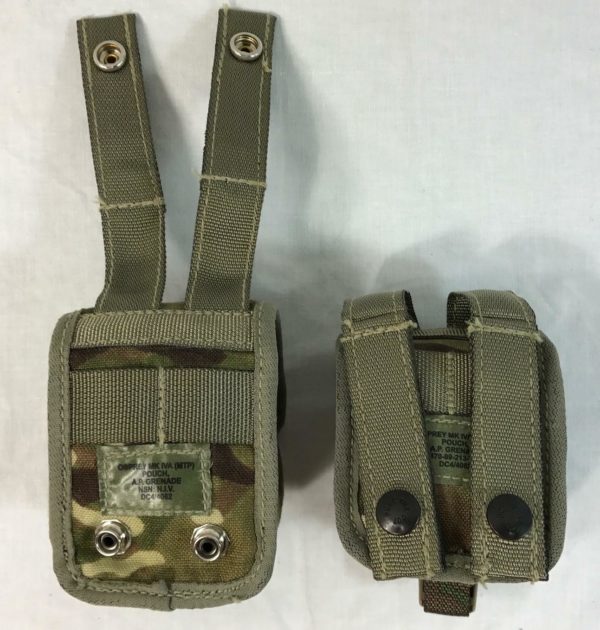 2 x British army surplus MTP camo grenade pouches GRADE 1 - Image 3