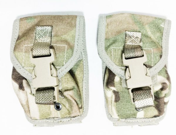 2 x British army surplus MTP camo grenade pouches GRADE 1 - Image 4