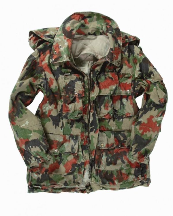 Swiss alpenflage army surplus camouflage m70 heavy cotton jacket coat