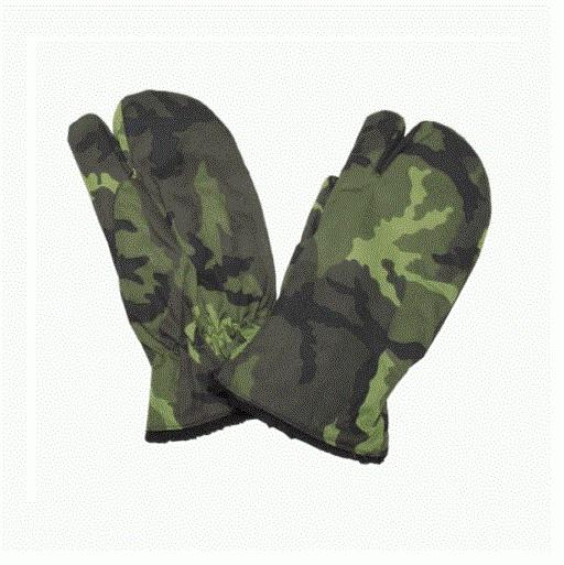 NEW Czech military surplus winter woodland CAMO gloves mitts type 95 3