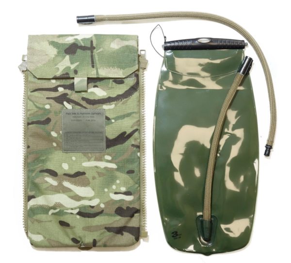 British Army Surplus MTP Side Pack Hydration Pouch Zip With Bladder 3L