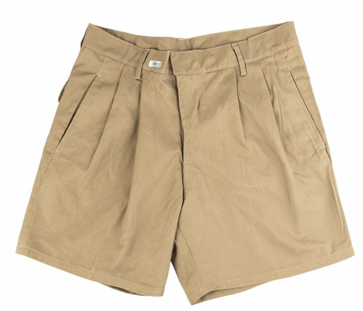 Italian army surplus all cotton khaki coloured shorts - Surplus & Lost