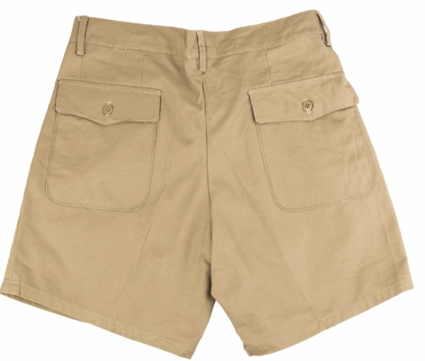 Italian army surplus all cotton khaki coloured shorts - Image 2