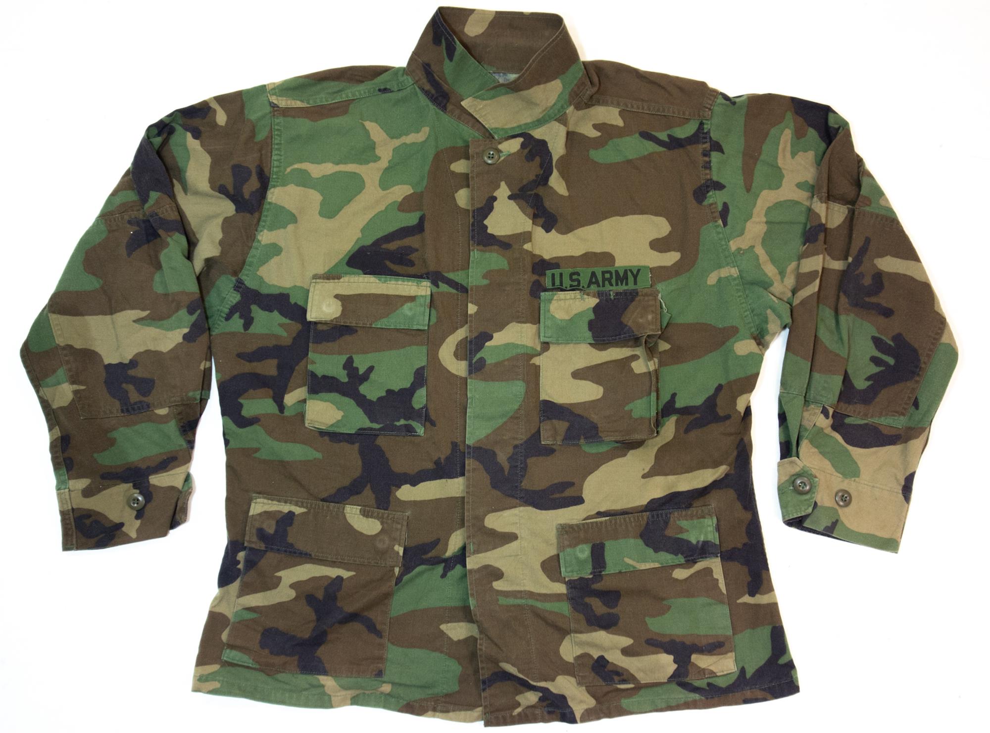 US army military M81 woodland camouflage bdu field shirt ripstop.