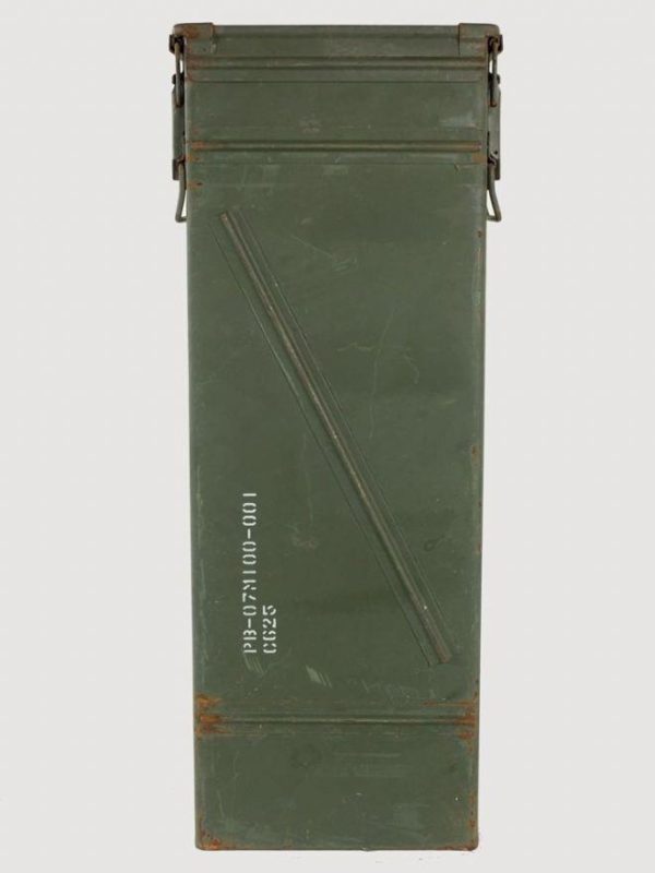 Army military surplus heavy duty steel double mortar tube ammo case box