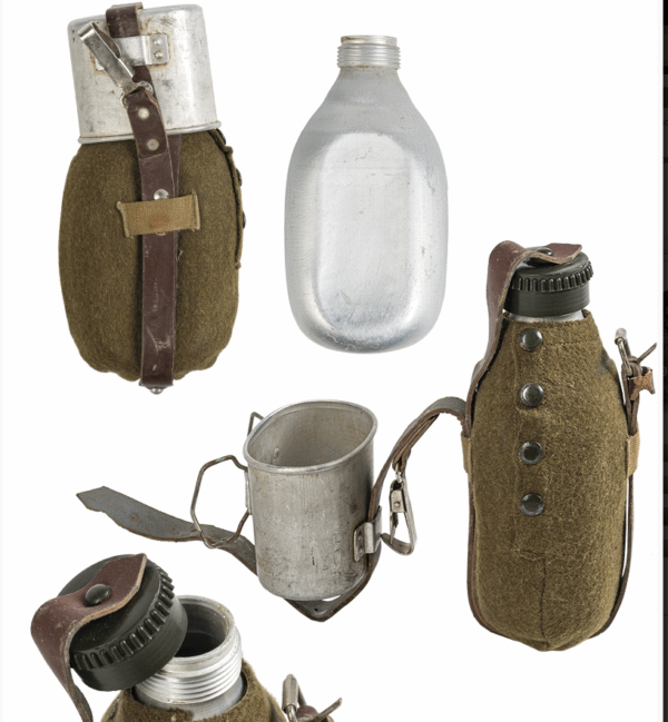 Romanian army surplus canteen, cup and cover vintage retro - Image 2