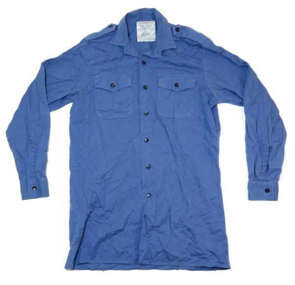 British ROYAL navy surplus blue cotton working dress shirt
