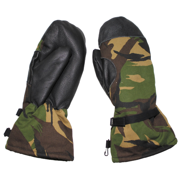 Dutch army surplus camo cold weather gloves mitts