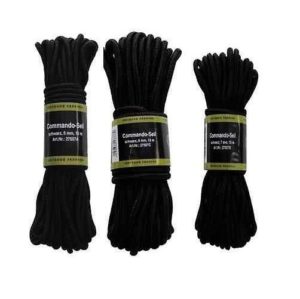 Paracord, 45 ft in length, 5mm or 7mm or 9mm widths, BLACK