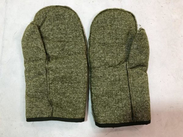 British army surplus olive green ECW wool glove mitt liners