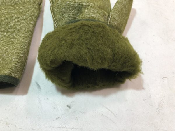 British army surplus olive green ECW wool glove mitt liners - Image 2