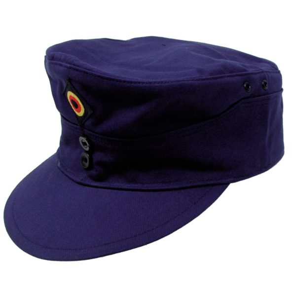 German army surplus blue cotton field peaked cap hat