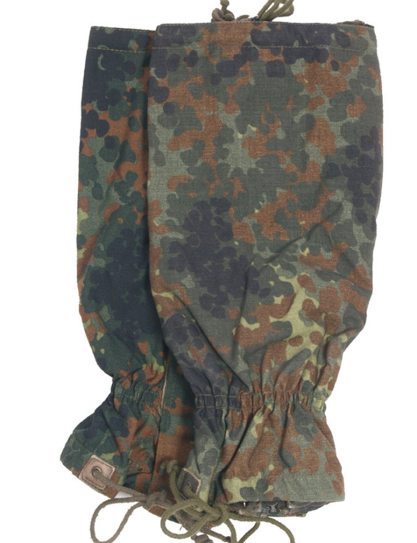 Genuine German army surplus flecktarn camouflage gaiters