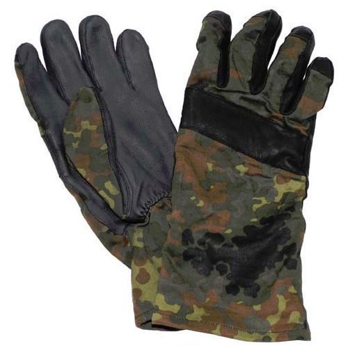 German army surplus camouflage leather palm combat gloves
