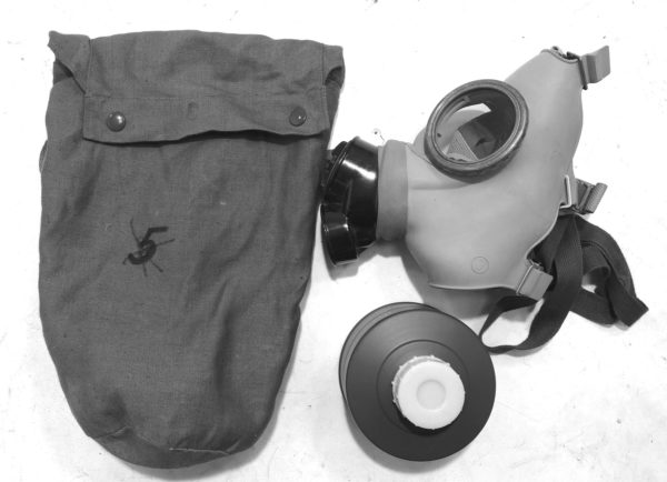 East European (polish) army surplus cm-3 gas mask, filter and bag
